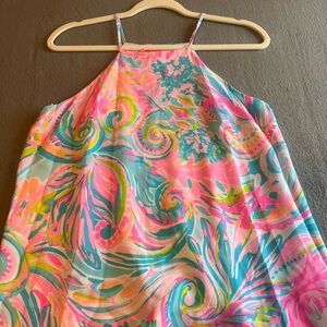 Lilly Pulitzer Pink and Blue Swirl Tank Top